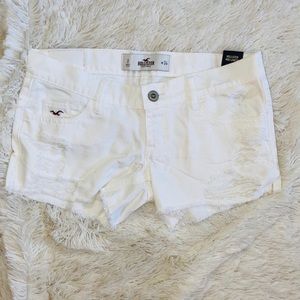 white jean shorts